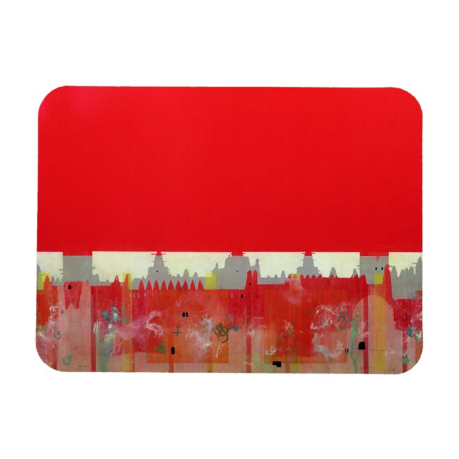 Röd färg magnet (Horisontell)