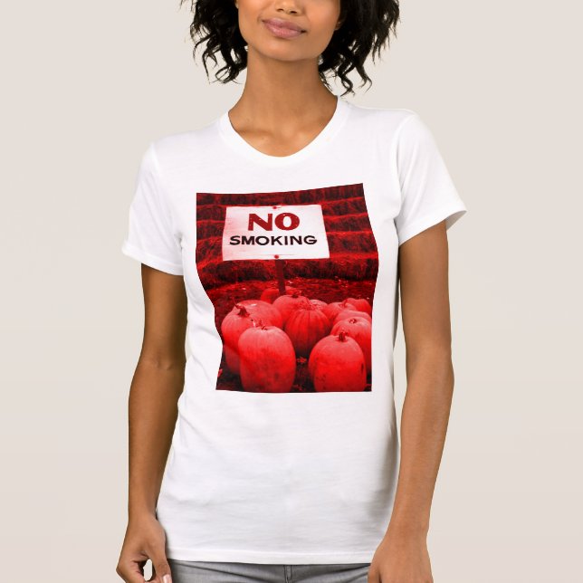 Röd färg på rökpumpor tee shirt (Framsida)