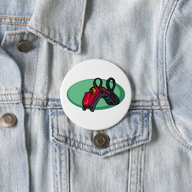 Röd färgad roller Underlägg Ride Knapp (Skapare uppladdad)