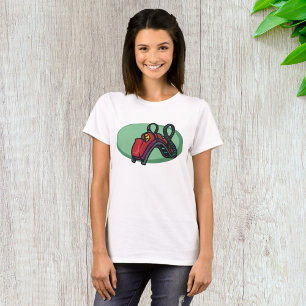 Röd färgad roller Underlägg Ride T Shirt