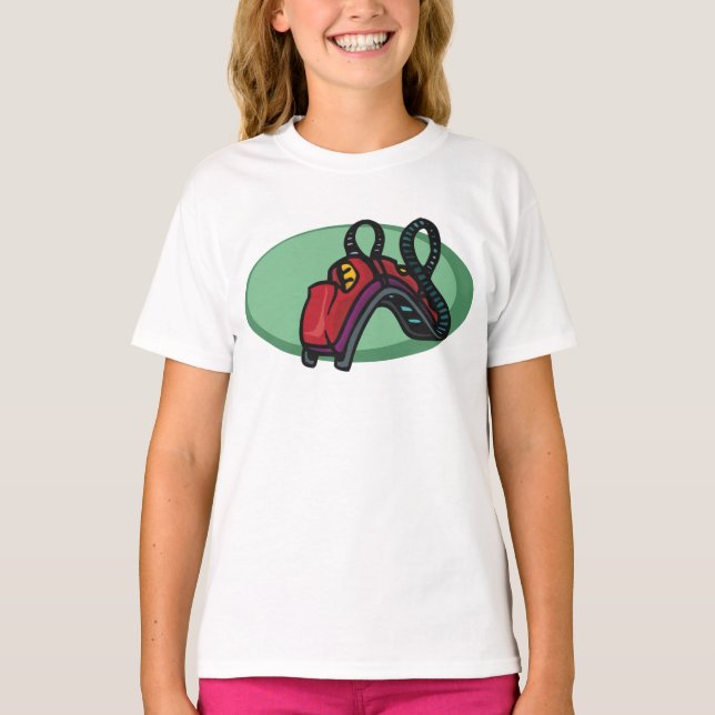 Röd färgad roller Underlägg Ride T Shirt (Framsida)