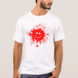 Röd färgplattermus i Humor T Shirt