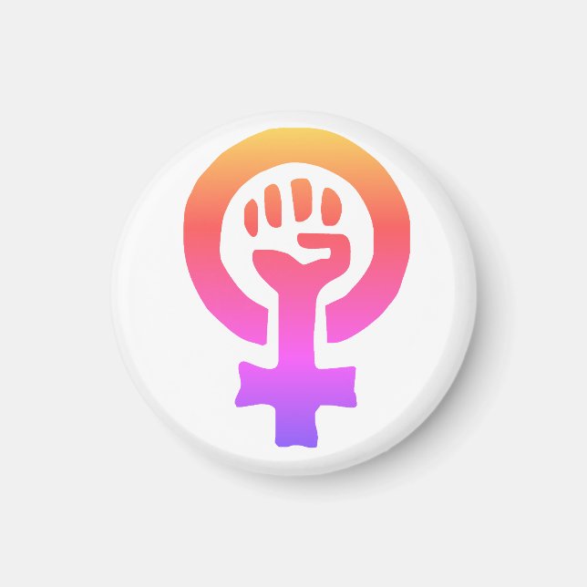 Röd feminismsymbol magnet (Framsidan)