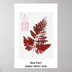 Röd Fern Poster