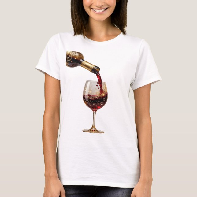 Röd fet gul VINSTÄMPLAD T-shirt (Framsida)