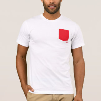 Röd fick- utslagsplats t-shirt