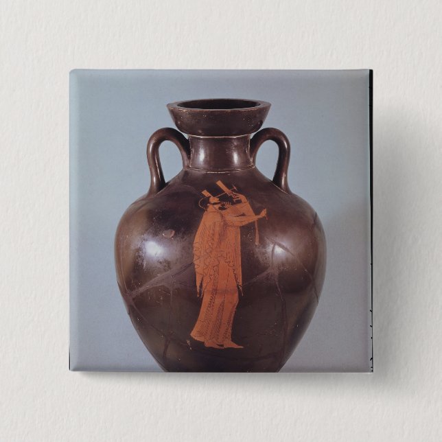 Röd figuramphora för loft knapp (Framsida)