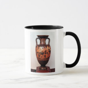 Röd figuramphora för loft mugg