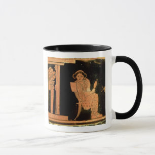 Röd figurpyxis för loft som visar en brud, 5th mugg