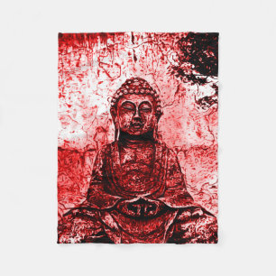 Röd filt för Buddha Grungekonst