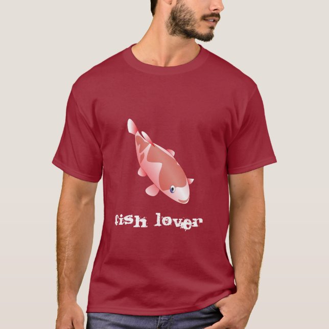 Röd fisk: FISKÄLSKARE Tee (Framsida)