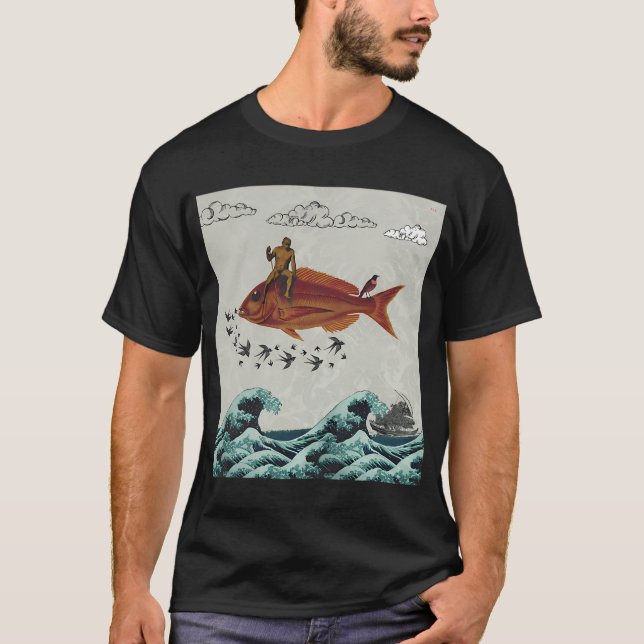 Röd fisk t shirt (Framsida)