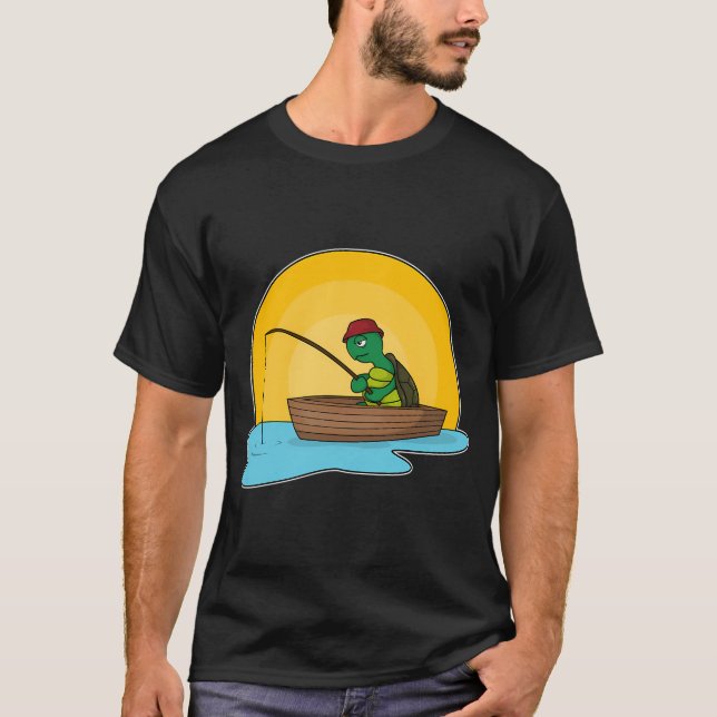 Röd fiskebåt t shirt (Framsida)