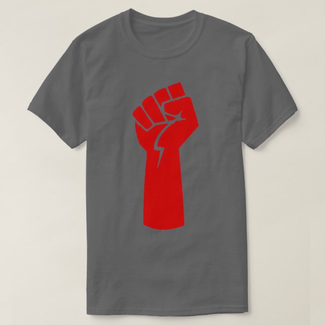 röd fist t shirt (Design framsida)