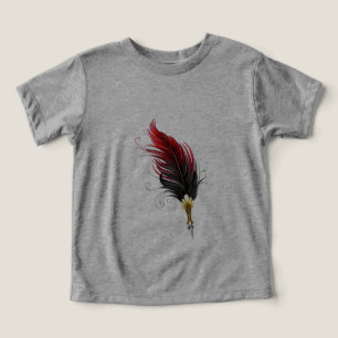 Röd fjäderpenna med guldnäbb t shirt