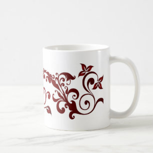 Röd fjäril kaffemugg