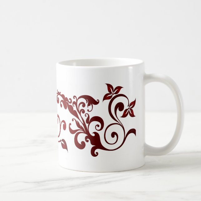 Röd fjäril kaffemugg (Höger)