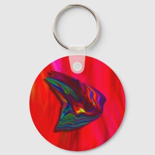 Röd fjäril Keychain Nyckelring