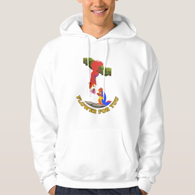 Röd Fladdermöss Fjäril Gotisk Konst Hoodie (Framsida)