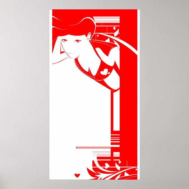 röd flicka collab poster (Framsidan)