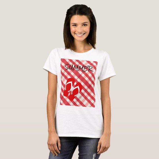 Röd Flipmisslyckandesommar Tee (Hel framsida)