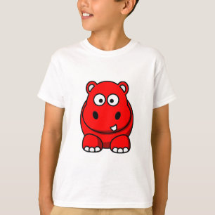 Röd flodhäst t shirt