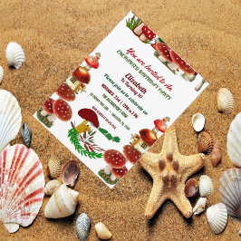 Röd Flugsopp Trädgårds Fée Barn Kalas Rolig Inbjudningar