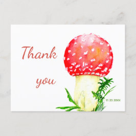 Röd flygagarik, svamp. Tack Vykort