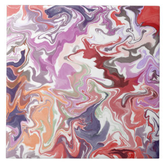 Röd flytande akryl kakelplatta