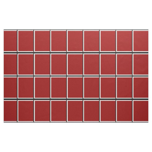 Röd fönsterrutakontroll tyg (Fat Quarter)