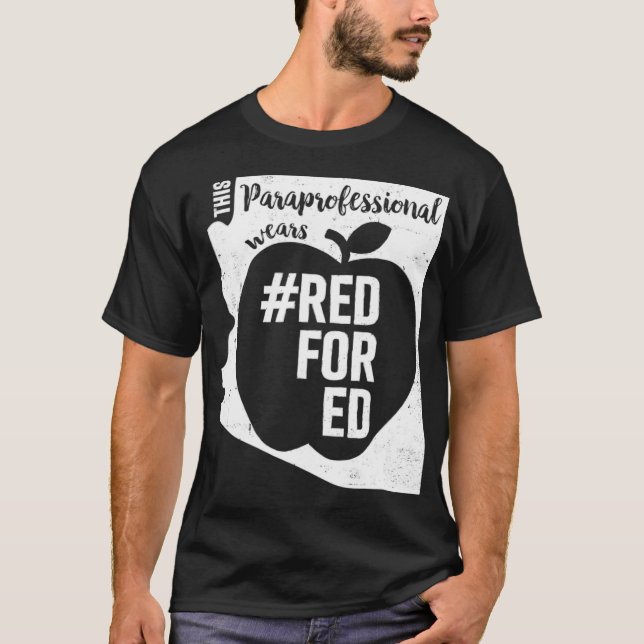 Röd för Ed Arizona ParaProfessional Para T Shirt (Framsida)