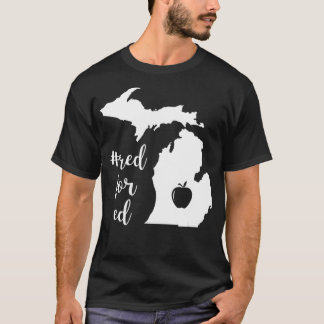 Röd för Ed Michigan Teacher Public Education _1 T Shirt