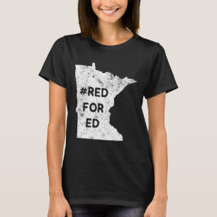 Röd för Ed Minnesota Lärare Folkbarn För T Shirt