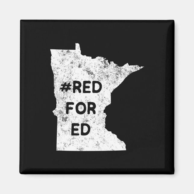 Röd för Ed Minnesota Lärare Offentlig utbildning f Magnet (Framsidan)