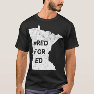 Röd för Ed Minnesota Lärare Public Education T Shirt