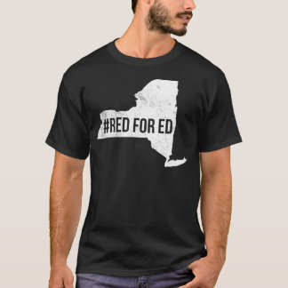 Röd för Ed New York Lärares allmänna utbildning T Shirt