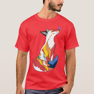 Röd för och cute Butterfly T Shirt