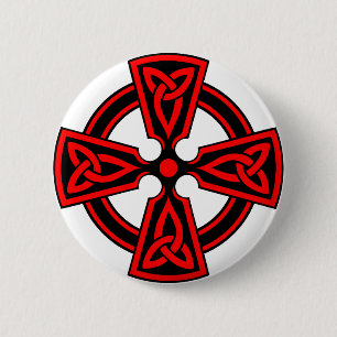 röd för viking för celtickorsaxon pagan wicca knapp