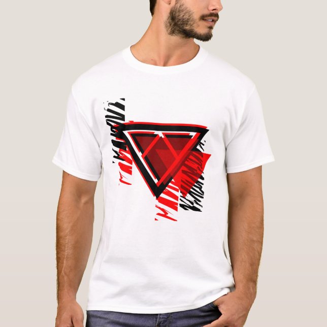 Röd förskjutningsVerzey logotyp T Shirt (Framsida)