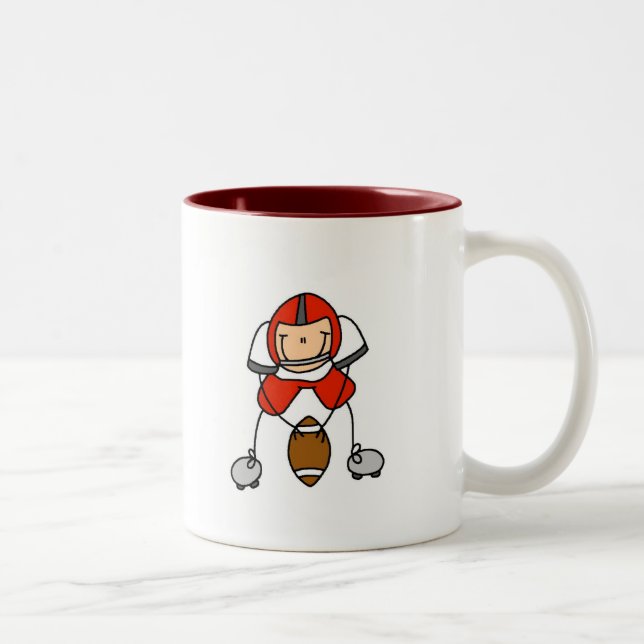 Röd fotbollsspelare mugg (Höger)