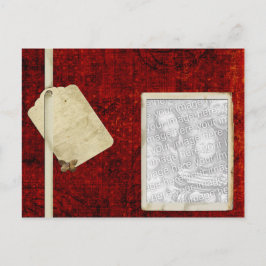 röd fotomall för antika märkre vykort