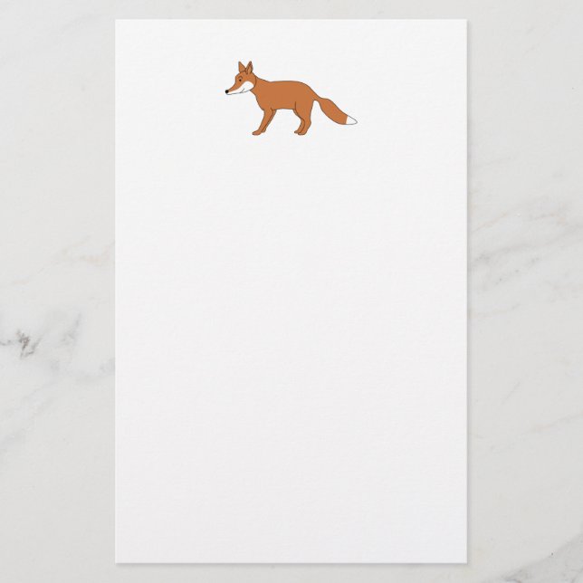 Röd Fox. Brevpapper (Framsida)