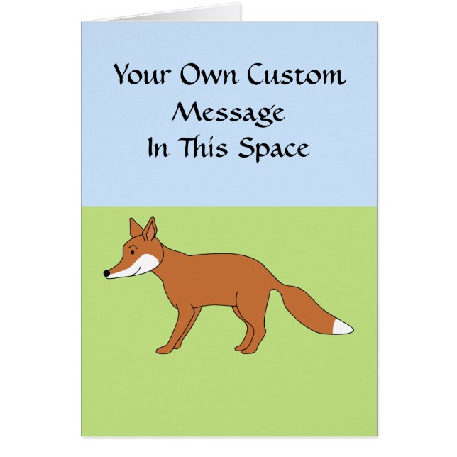 Röd Fox. Hälsningskort (Framsidan)