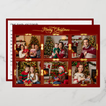 Röd framsida av god jul 6 framramad Bilder