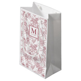 Röd fransk monogramduk