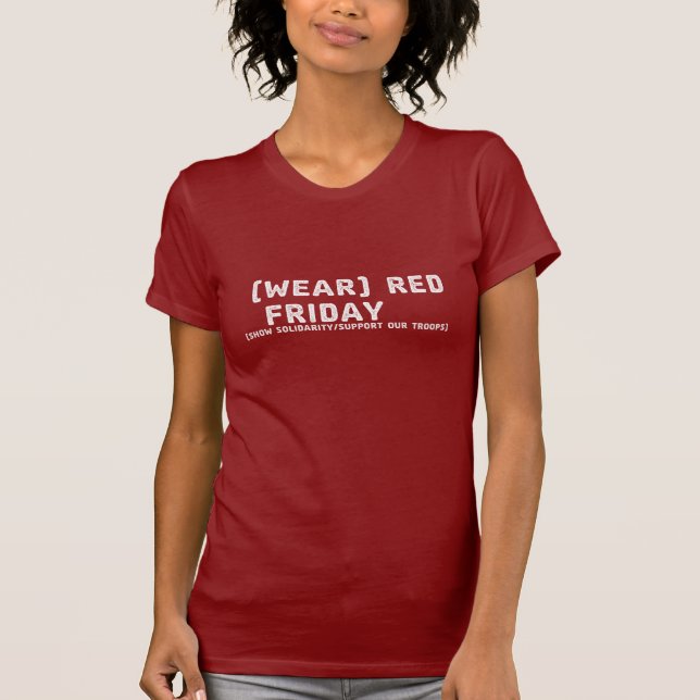 Röd fredag för bära t-shirt (Framsida)