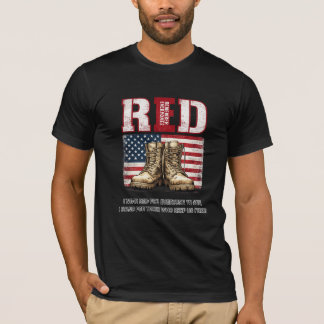 RÖD Fredag Kampstövlar T-Shirt 