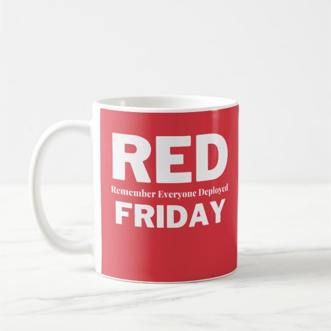 Röd fredag kom ihåg alla som är utplacerade kaffemugg (Vänster)