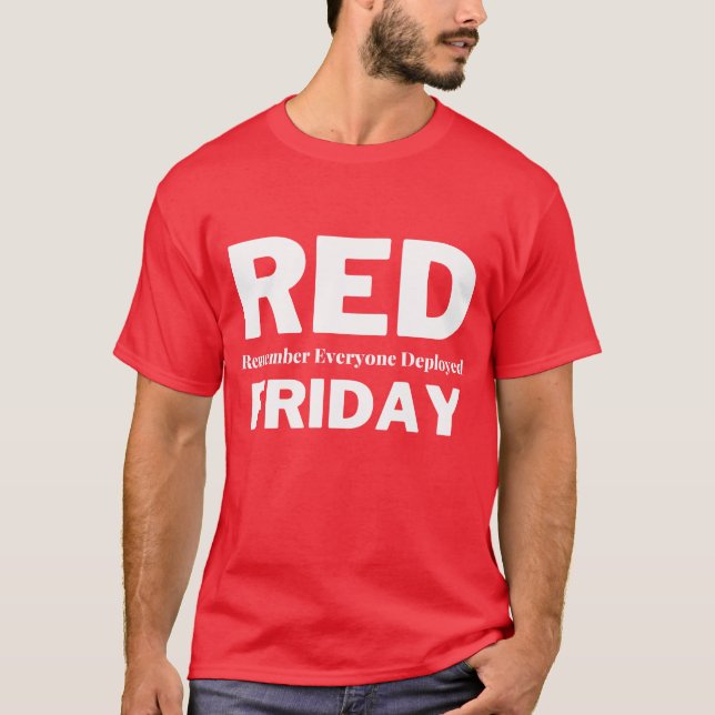 Röd fredag kom ihåg alla som är utplacerade t shirt (Framsida)