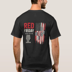 Röd fredag Militärfamilj Kom ihåg alla T Shirt